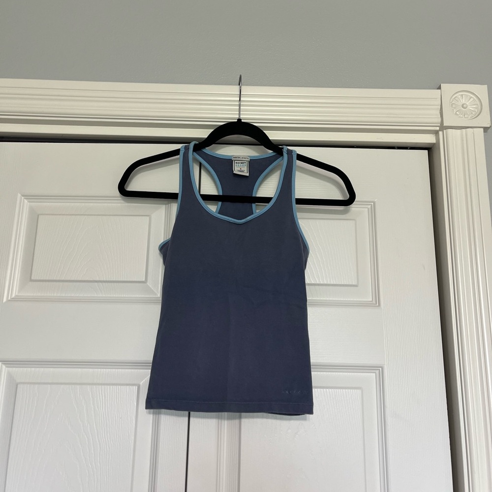 Blue Old Navy Racerback Tank Top